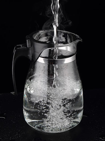 HMLOVE Heat-Resistant Glass Teapot – Puer Kettle Tea Infuser, Kung Fu Teaware Set, High Borosilicate Heatable Pot