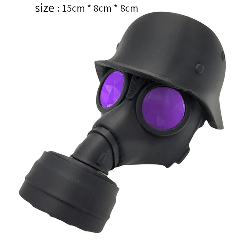 Steel Helmet Trailer Hitch Cover - Gas Mask Style Receiver Tube Protector for Rust Prevention