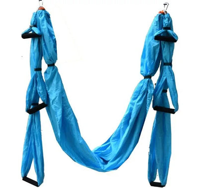 Parachute Fabric Yoga Hammock Swing - Anti-Gravity Decompression & Inversion Trainer with 6 Grip Handles