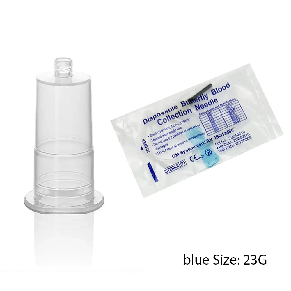 50pcs Disposable Butterfly Blood Collection Needles — Double Wing Type for Pets, Cats & Dogs, Animal Care Supplies