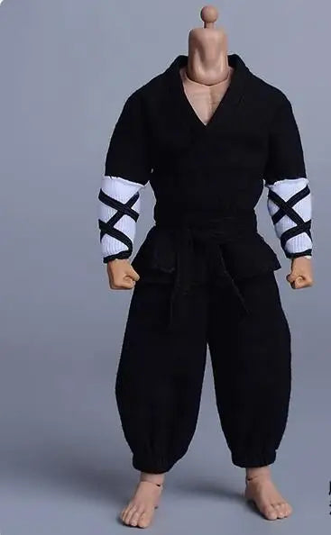 1/12 Scale Vintage Kung Fu Outfit – T-Shirt, Lantern Pants & Suit Clothes for 6" Romankey Male Action Figures