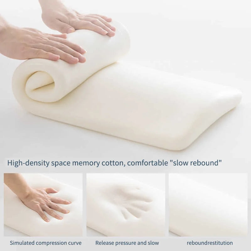 Memory Foam Lumbar Support Pillow — Back & Waist Cushion for Sleeping, Lower Back Pain Relief