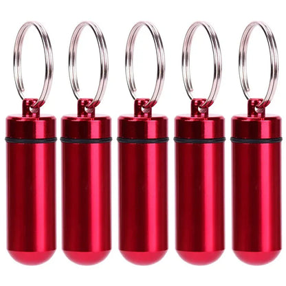 Portable Mini Travel Pill Box – Waterproof Medicine Capsule Container with Keychain for First Aid & Daily Use