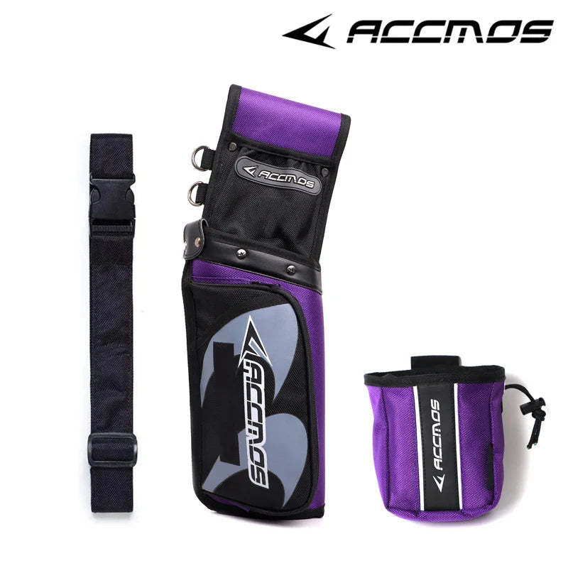 ACCMOS Portable Arrow Quiver Pouch – Waist Carry Archery Storage Holder for Hunting & Shooting