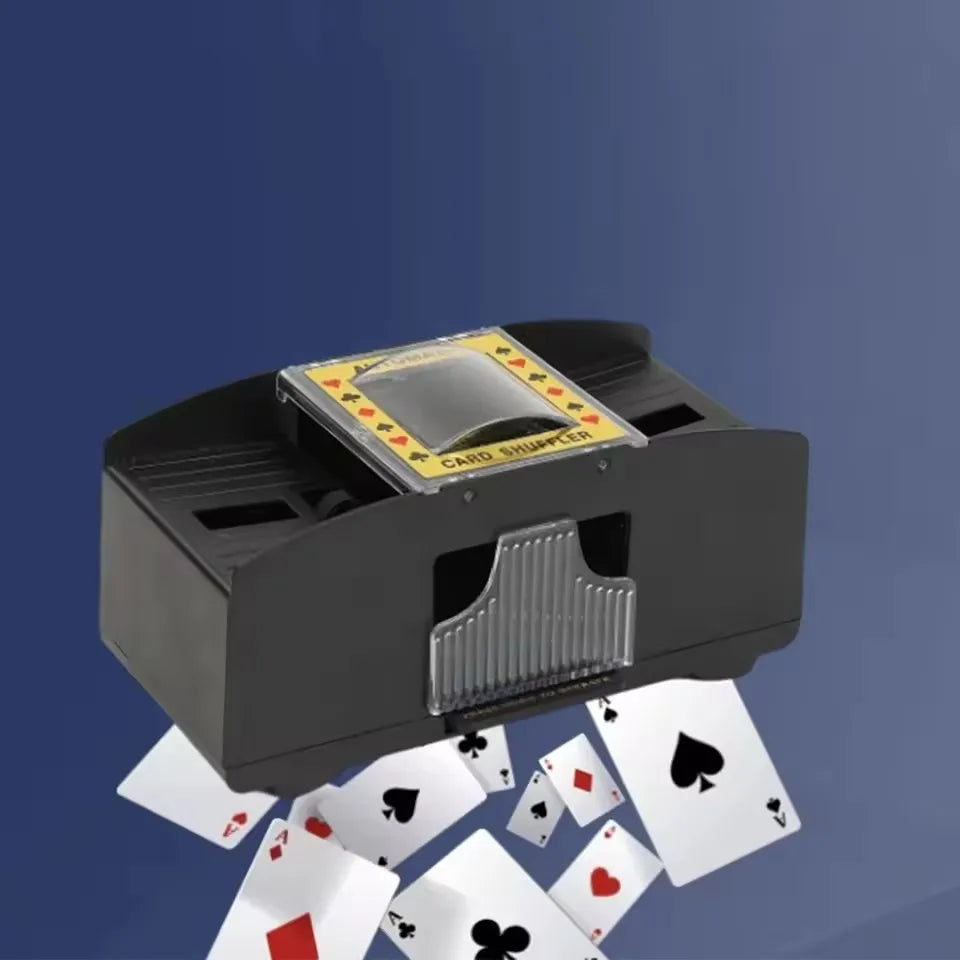 Automatic Playing Card Shuffler – Portable Poker Mixer & Sorter Machine with Battery for Travel, Home & Party