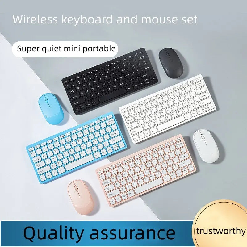 2.4G Wireless Mini Keyboard and Mouse Combo – Portable Set for Notebook, Laptop, Mac, PC, Smart TV & PS4