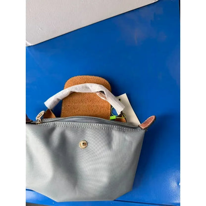 Y2K Nylon Handbag | Non-Punching Makeup Bag with Felt Lining, Portable Travel & Wallet Storage Bag