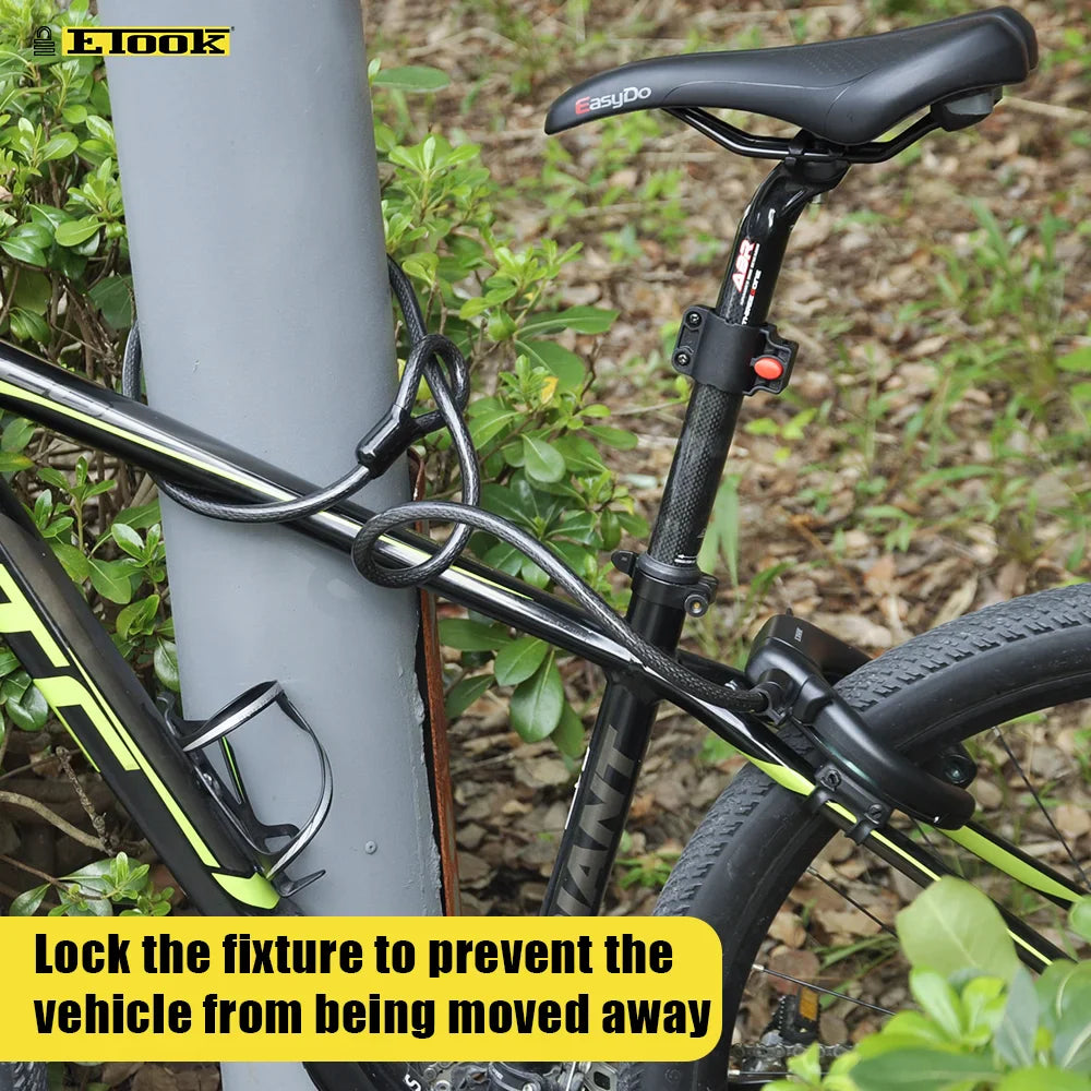 ETOOK Bike Horseshoe Lock - Anti-Theft Hardened Steel Pipe, Portable High Safety Road & Mountain Bicycle Lock