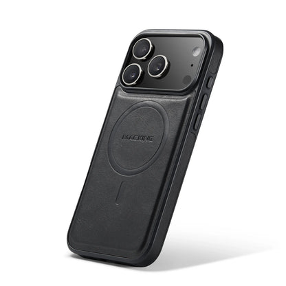 Leather MagSafe Phone Case - Magnetic Charging Shockproof Cover for iPhone 17 Air, 16, 15, 14, 13 & 12 Series