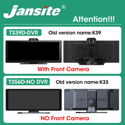 11.26-Inch 4K Dash Cam – Wireless CarPlay & Android Auto, Dual Lens DVR, Bluetooth Audio, GPS Navigation Video Recorder