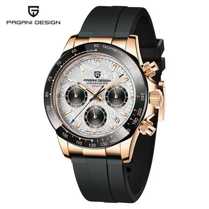 40mm PAGANI DESIGN V2 Men’s Quartz Watch – Sapphire Retro Chronograph Stainless Steel Waterproof