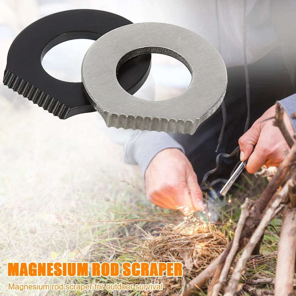 Durable Camping Survival Magnesium Flint Fire Starter with Scraper Stone – Lighter Tool