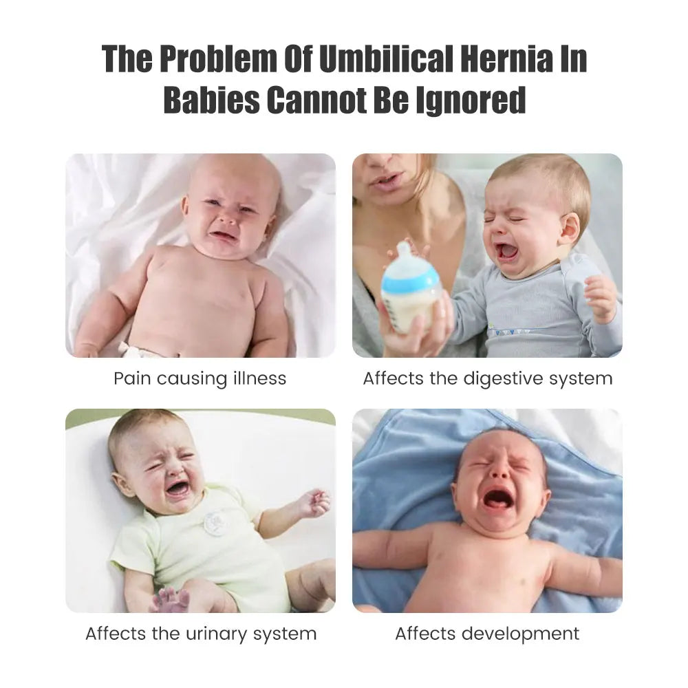 Infant Hernia Belt with 3 Pads — Umbilical & Inguinal Navel Support for Newborn Baby Belly Button Treatment