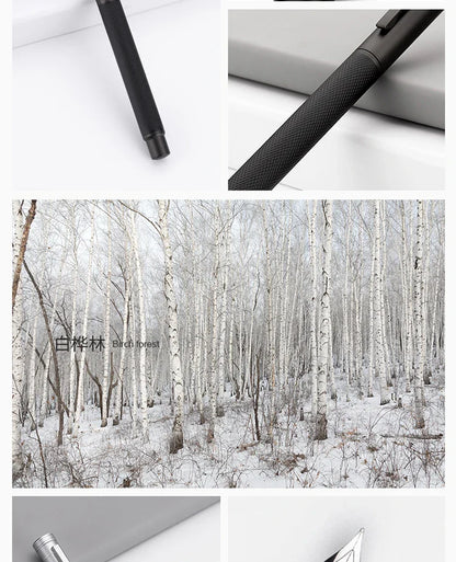 LT Hongdian Titanium Black Forest Calligraphy Pen — Student & Business Ink Pen with Gift Box