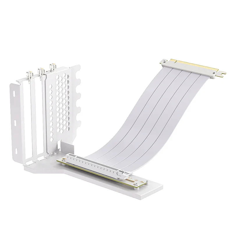 TEUCER L-Z3 GPU Vertical Mounting Bracket Kit – PCIe 4.0 X16 Riser Cable 200mm for Graphics Card Steering Mount