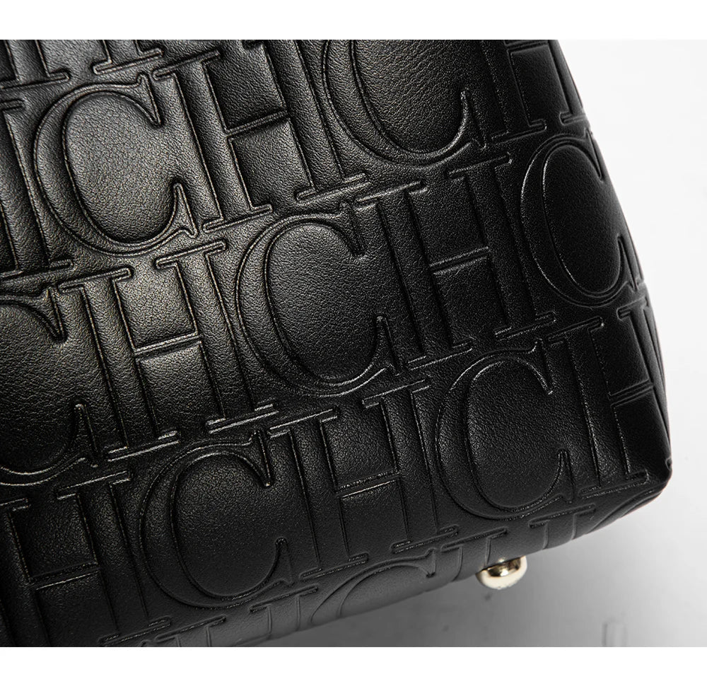 CHCH Women's Tote Bag - New Steel Embossed Handheld Bun Shopping Bag for Mothers