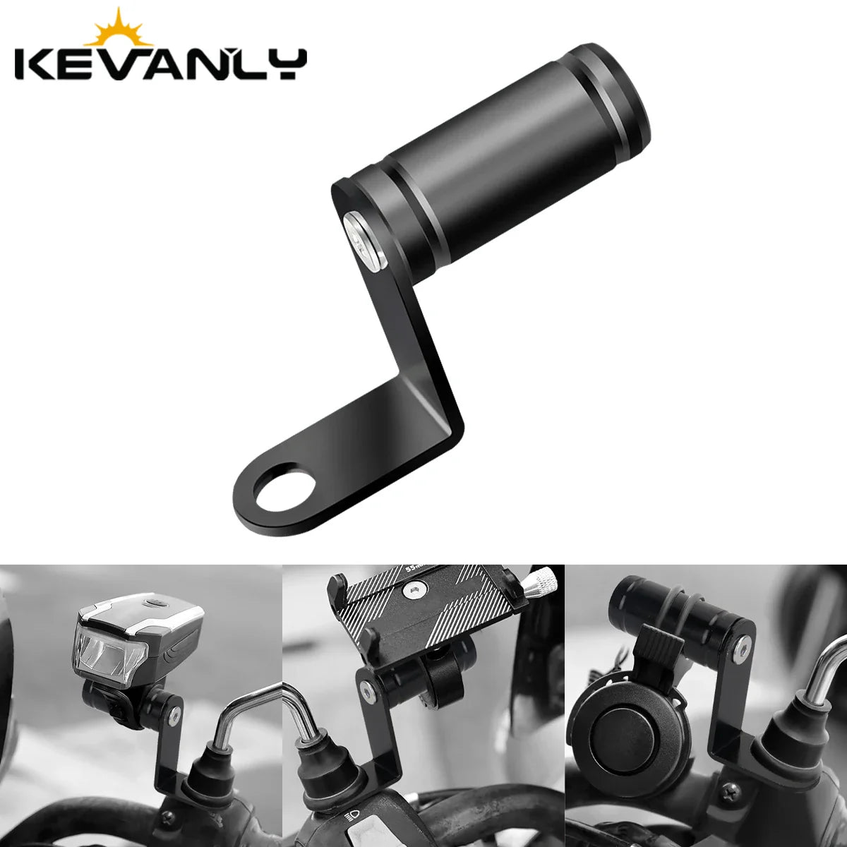 1/2PCS Motorcycle & Bicycle Phone Holder – Rearview Mirror Extender Bracket Conversion Mount Accessory