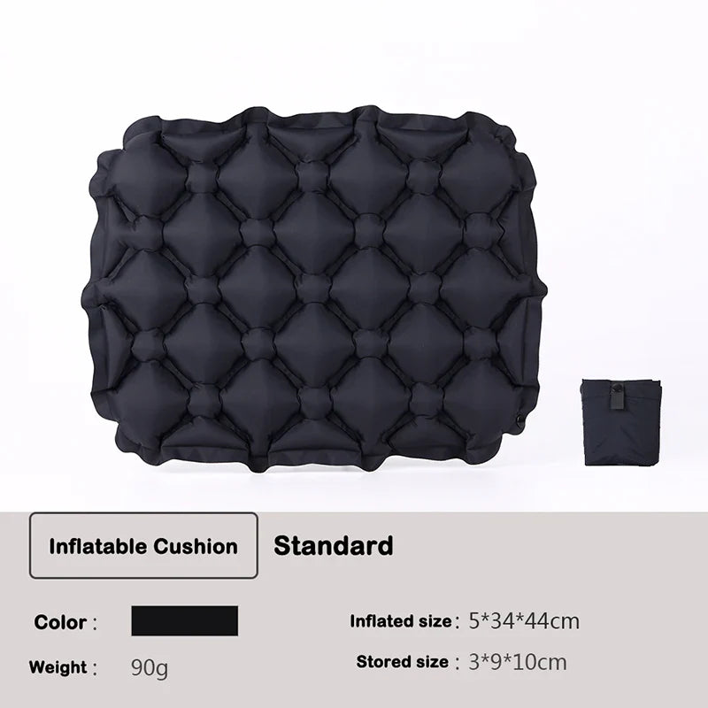 Inflatable Seat Cushion Portable Lightweight Air Sitting Pad Water & Moisture Resistant Camping Chair Mat for Outdoor Travel & Hiking Comfort Seat Pad
