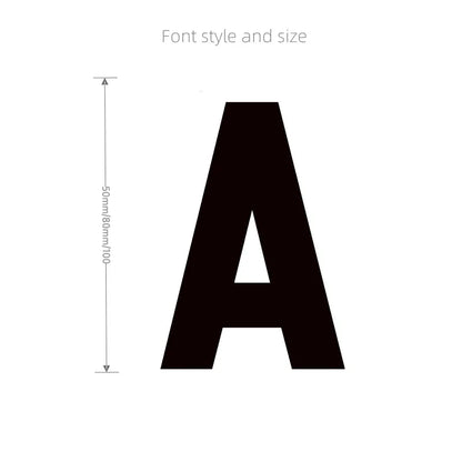 3D Mirror Acrylic Alphabet Wall Stickers – Black English Letters & Numbers for Personalized Door & Room Decor