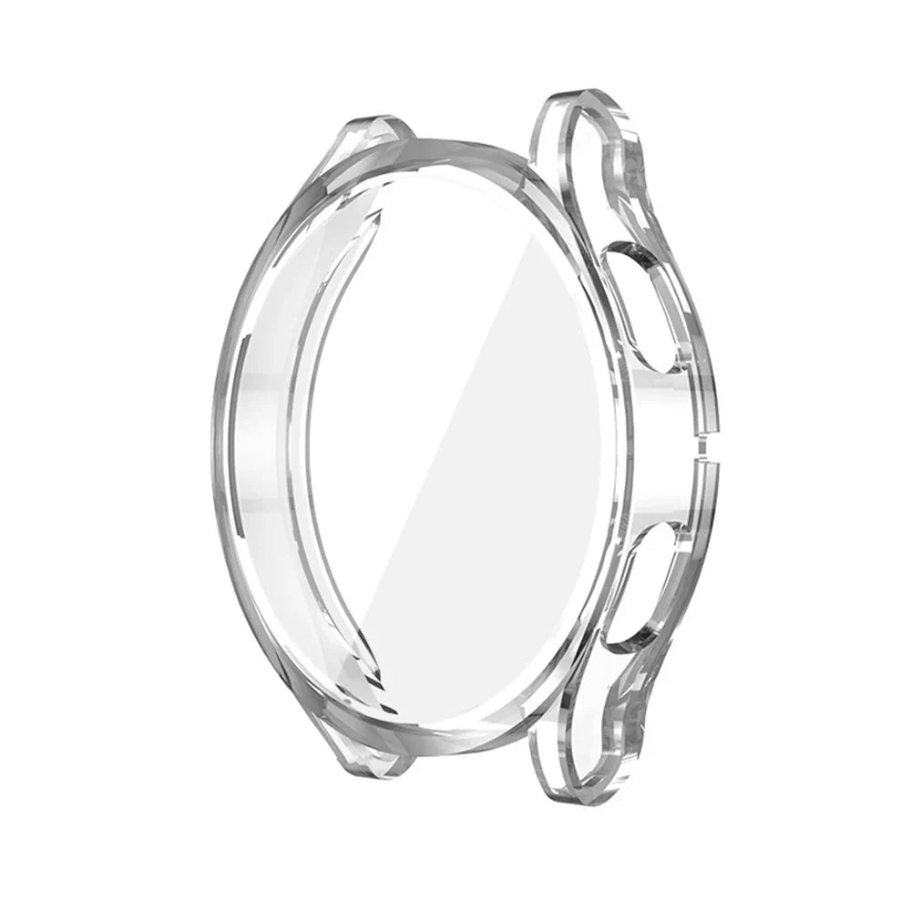 Tempered Glass & PC Bumper Case for Samsung Galaxy Watch 4/5/6/7/8 – Full Coverage Protective Cover (40mm & 44mm)