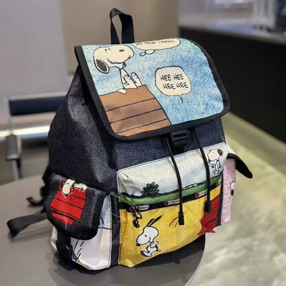 Snoopy Cartoon Backpack - Cute Large Capacity Lightweight Student Commuter Shoulder Bag