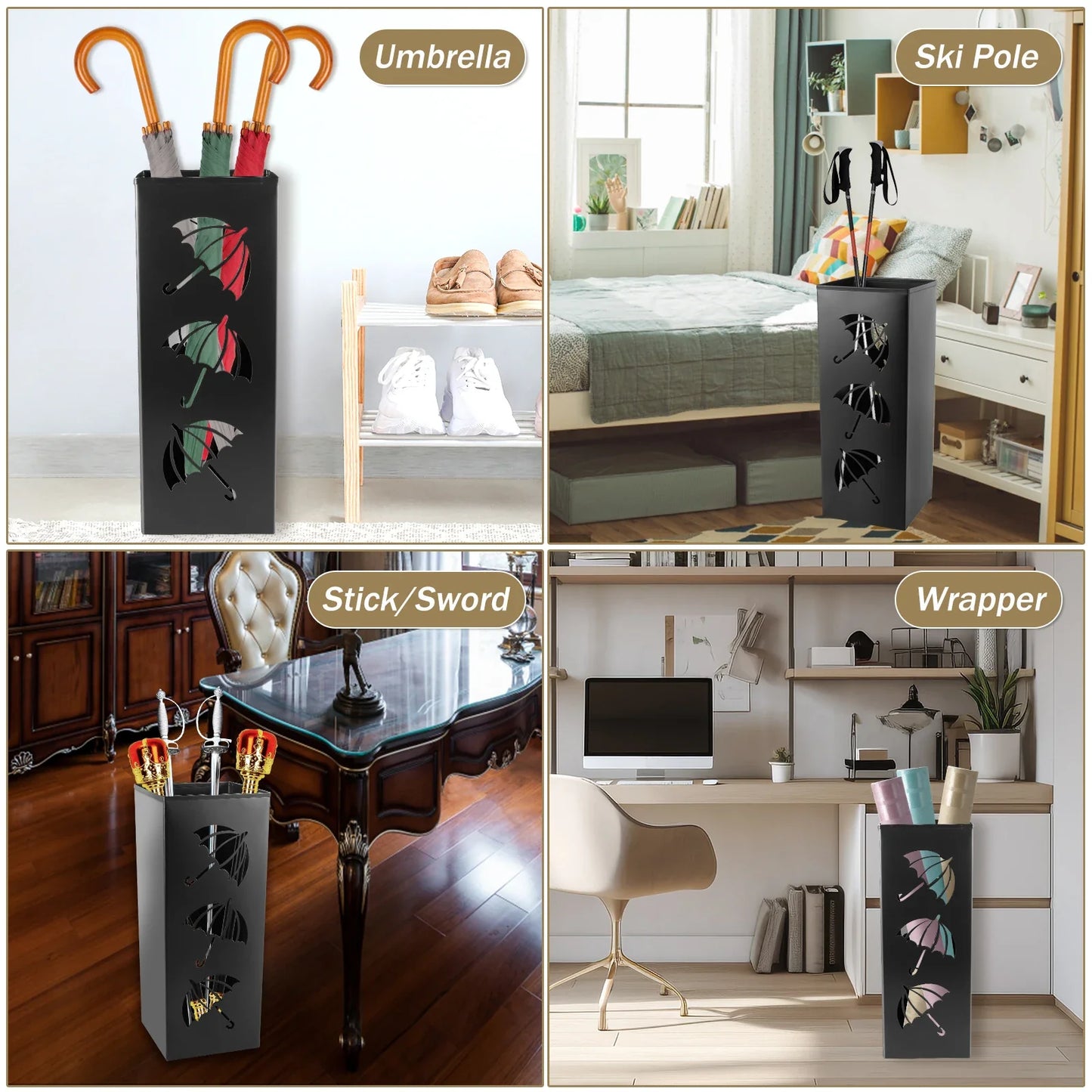 Multipurpose Metal Umbrella Holder Stand - Stylish and Functional Decor for Your Home