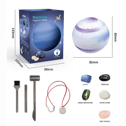 Solar System Archaeology Digging Toy Set – Kids Planet Gem Mining Science Educational Exploration Kit