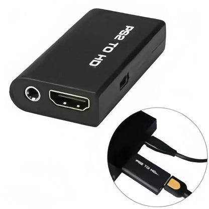 PS2 to HDMI Converter Adapter – 1080P Full HD with 3.5mm Audio, Supports All PS2 Display Modes