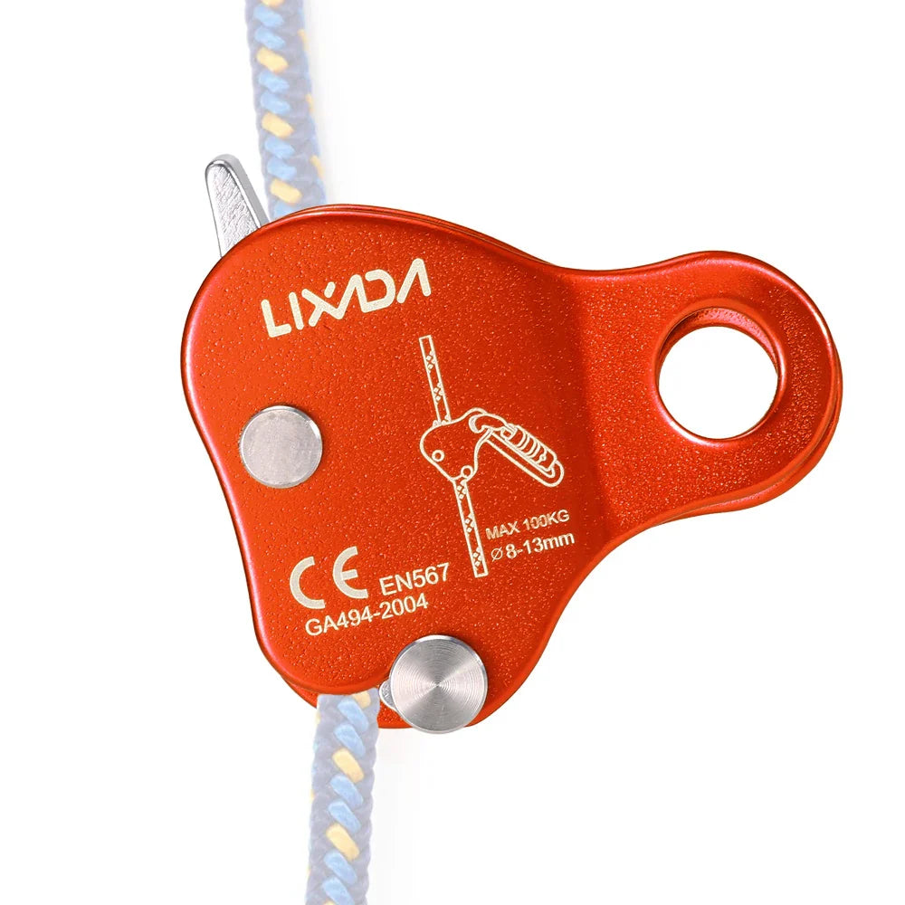 Climbing Ascender Belay Device – Arborist Rope Protection Grip for 8-13MM Outdoor Mountain Climbing Rigging