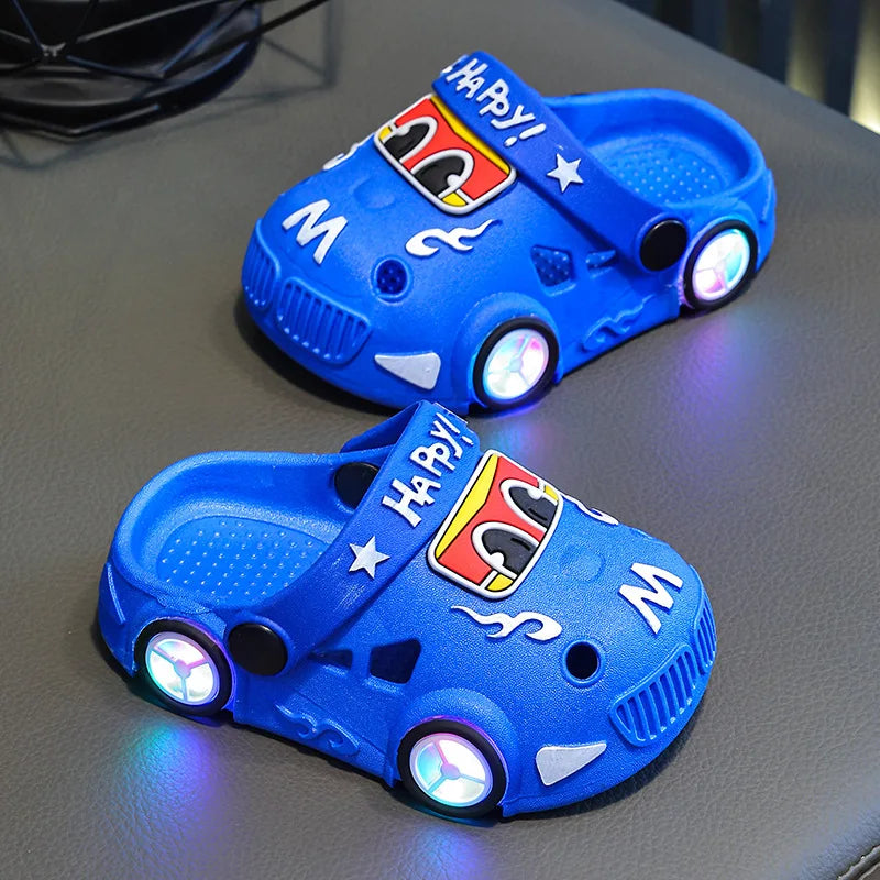 Kids Glowing Summer Slippers - Two-Way Wear Anti-Slip Sandals for Boys and Girls