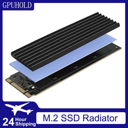 GPUHLOD M.2 2280 SSD Heatsink – Aluminum NVMe NGFF Cooler with Thermal Silicone Pad for PS5 & PC