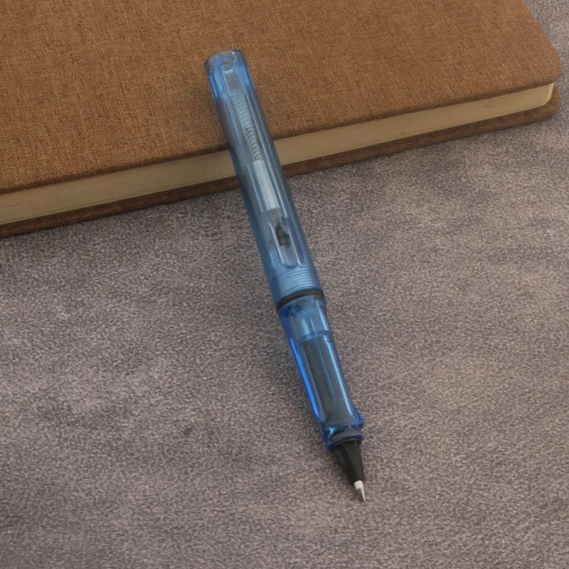 High Quality Transparent White Piston Fountain Pen with Bullet Nib 0.38mm/0.5mm for Office & School Stationery