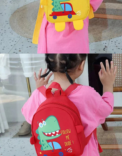Cute Cartoon Dinosaur Kids Backpack – Anti-Lost Toddler School Bag for Kindergarten & Preschool