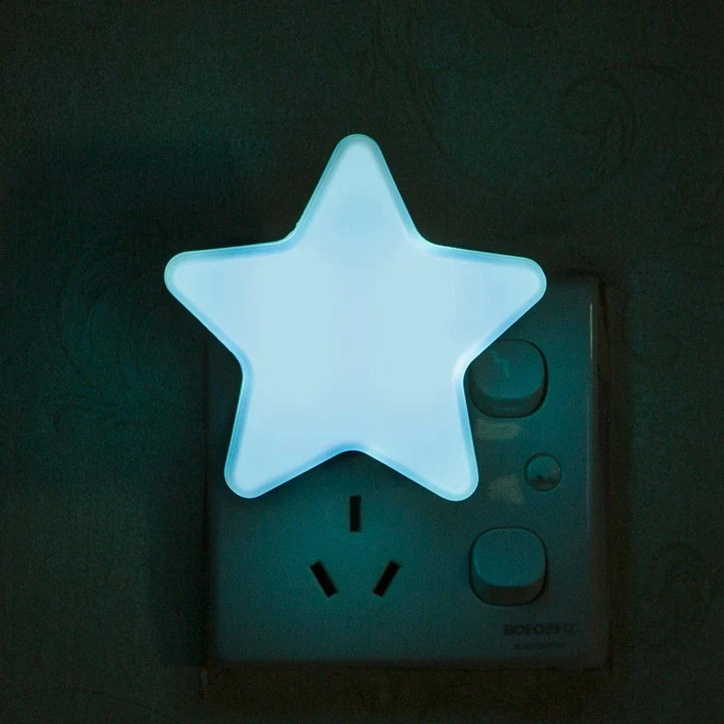 LED Star Night Light – EU/US Plug Night Lamp for Bedroom, Baby Room, Living Room & Home Decoration Lighting