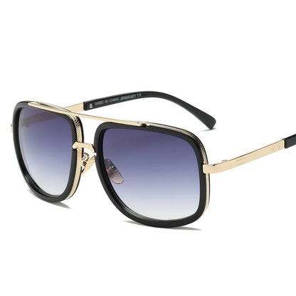 Men’s Vintage Pilot Driving Sunglasses – Gradient Brown UV400 Summer Style Goggles