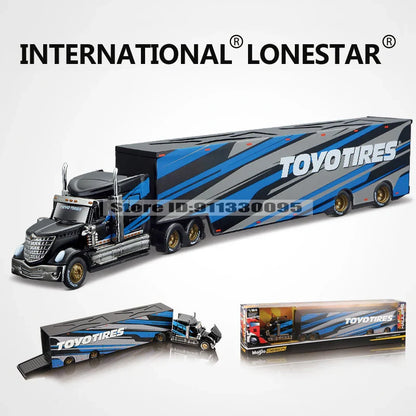 Maisto 1:64 Mack Anthem & LoneStar Trailer Model — Alloy Diecast Transport Simulation Car Collection