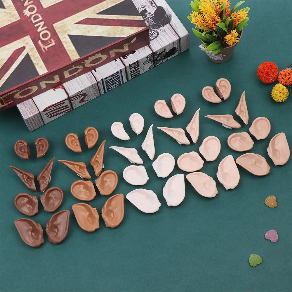 Blyth Doll Elf Ears – White, Tan, Dark & Black Skin Artificial Ear Accessories (Doll Only)