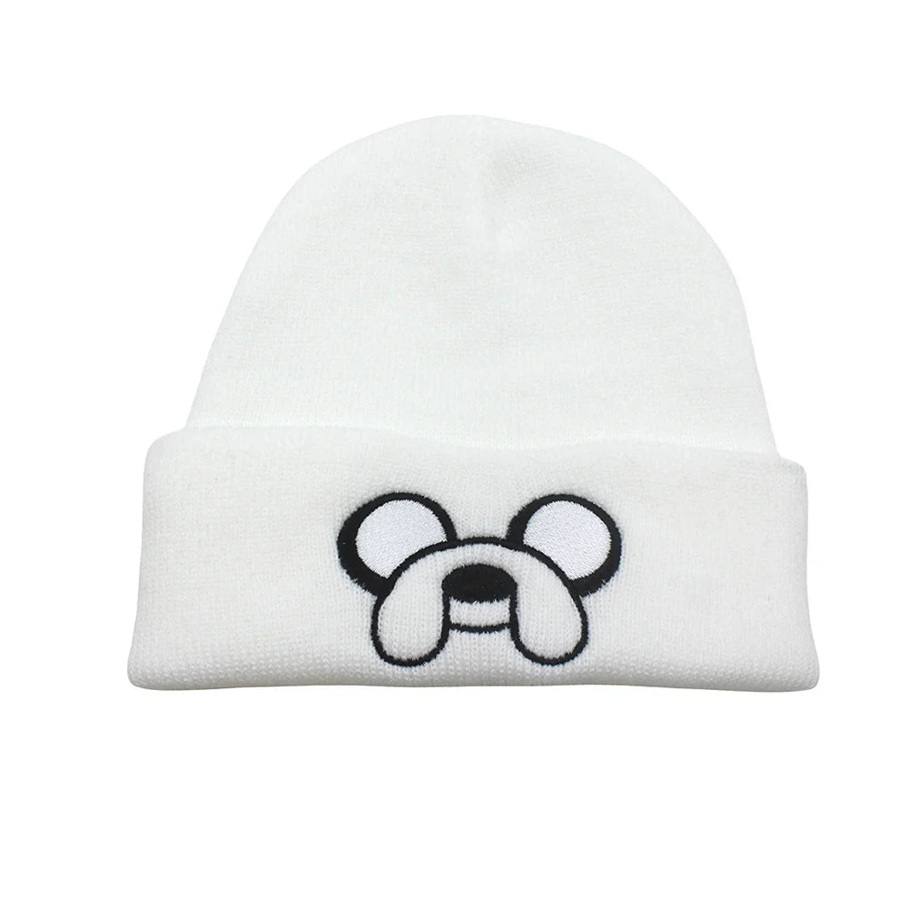 Cute Puppy Embroidered Knitted Hat - Yellow Ear Protection for Autumn & Winter - Warm & Versatile Beanie