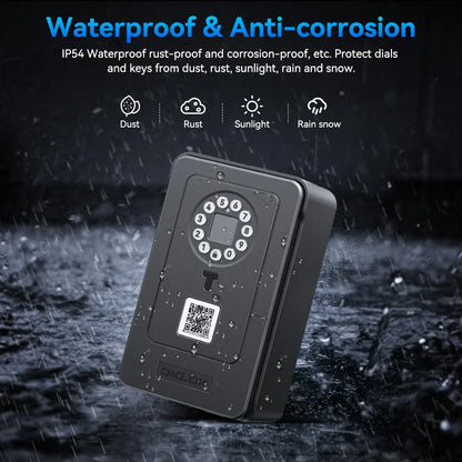 Camluxy Smart Key Box with Fingerprint & Digital Code Lock - Secure Storage with IC Card & Combination Unlock