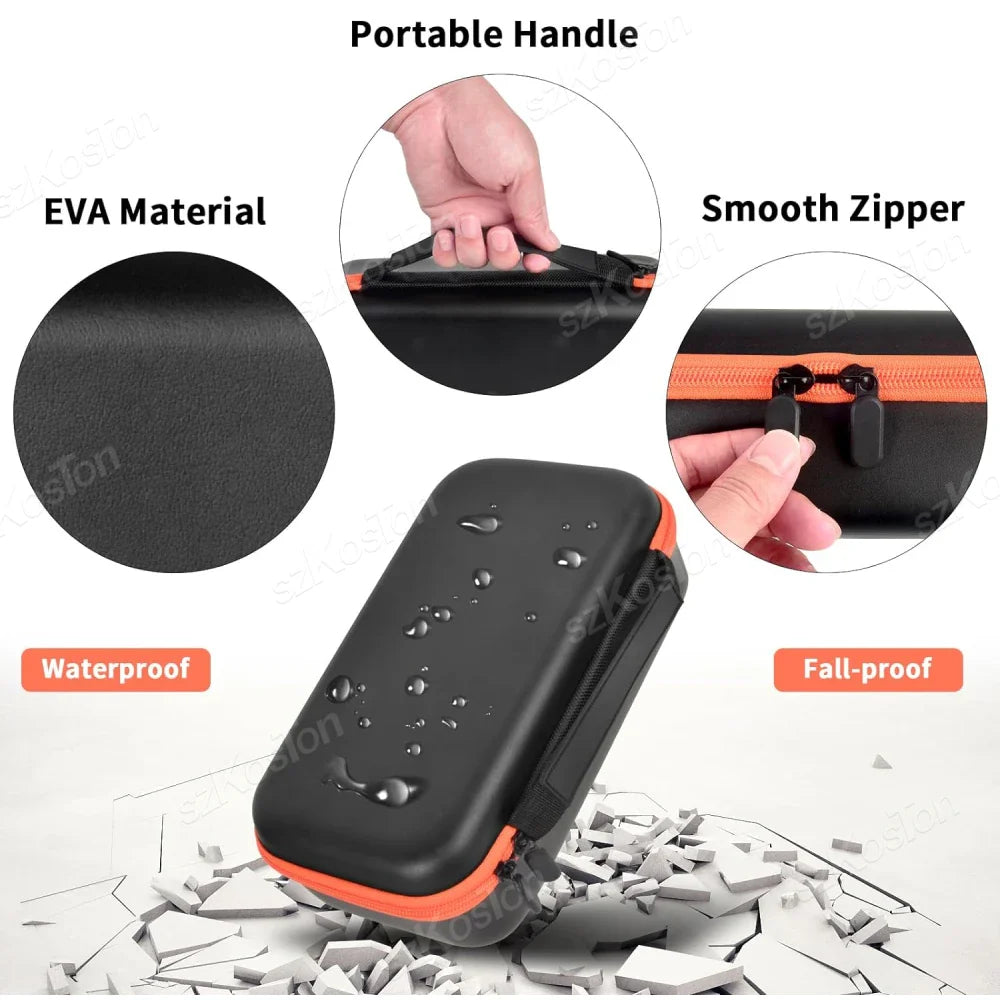 Portable EVA Wireless Microphone Carrying Case – Compatible with JBL Dual Mic System for Travel, Camping & Trips