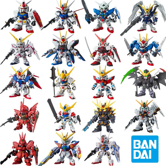 Bandai Gundam SDEX Action Figure – RX-78-2, Aile Strike, Exia, Unicorn, Astray Red Frame & Barbatos Model Kit