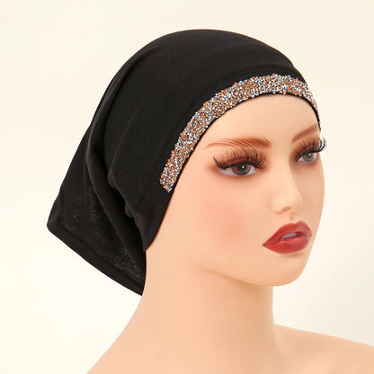 Women’s Modal Cotton Hijab Undercap - Soft Stretchy Diamond Bonnet for Muslim Headscarf & Turban Styling