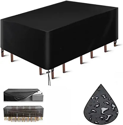 Waterproof Terrace Patio Furniture Cover - 210D Protective Cover Suitable for Outdoor Sofa Set