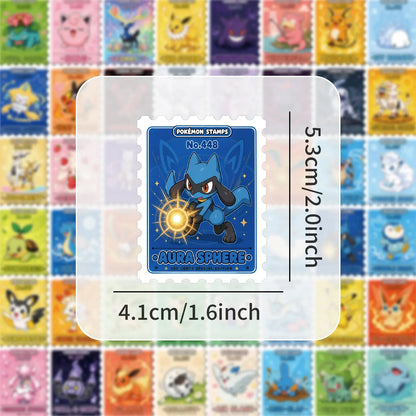 60PCS Pokémon Anime Stickers - Cute Scrapbooking Decals for Laptops, Notebooks & Suitcases