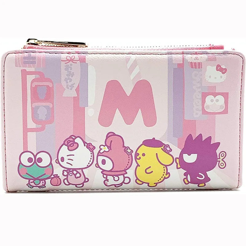 2024 Sanrio Hello Kitty Loungefly Purse – Pink Double Fold Clutch, Women's Birthday Gift & Card Coin Bag