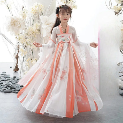 Girls Hanfu Fairy Dress - Ethnic Style Cosplay Costume for Dance, Stage & Parties