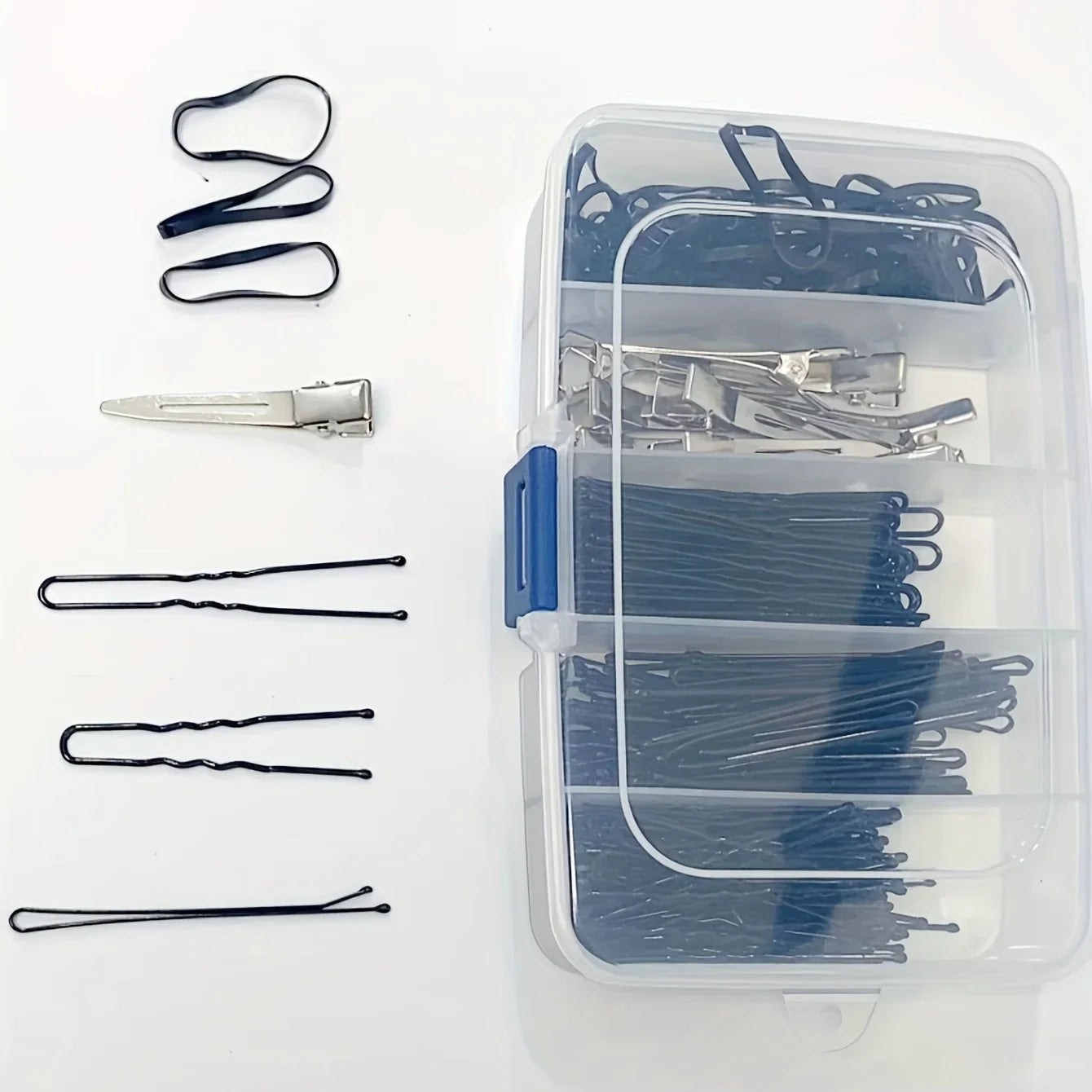 Clear 5/6-Grid Portable Storage Box | Hair Clips & Jewelry Organizer with Dust-Proof Lid for Travel