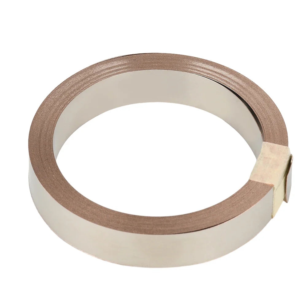 5M T2 Pure Copper & Nickel Strip — 0.15mm/0.2mm Nickel-Plated Copper Belt for 18650, 26650, 21700 Lithium Battery Pack Spot Welding