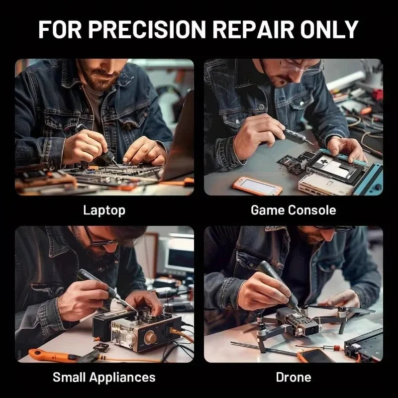 180-in-1 Precision Electric Screwdriver Set — Magnetic Phillips, Torx & Hex Bits with LED Repair Tool Kit Gift for Men
