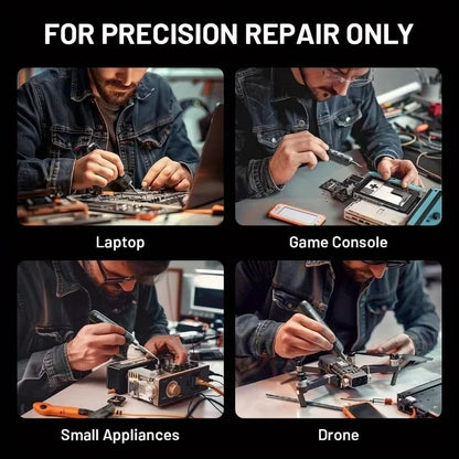 180-in-1 Precision Electric Screwdriver Set — Magnetic Phillips, Torx & Hex Bits with LED Repair Tool Kit Gift for Men